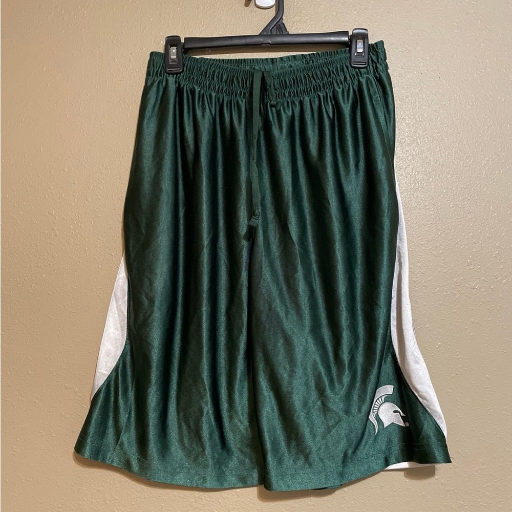 Pro Edge Michigan State Spartans Green White Basketball Shorts Men’s M